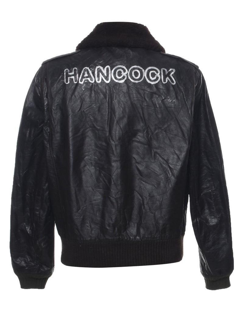 Dark Brown Leather Jacket - L