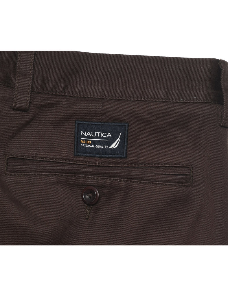 Dark Brown Nautica Straight-Fit Trousers - W35 L32