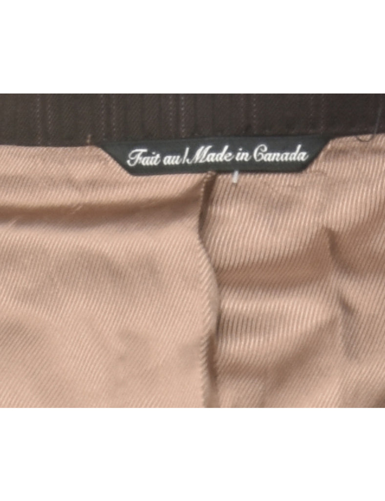 Dark Brown Striped Blazer - L