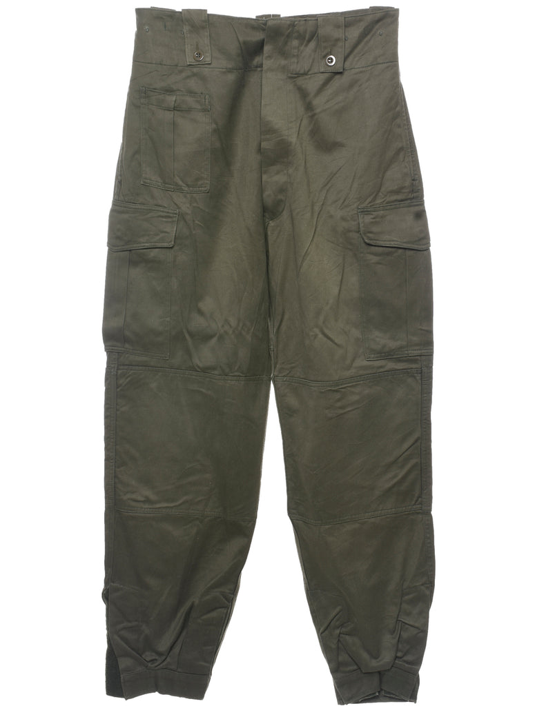 Dark Green Cargo Trousers - W33 L31