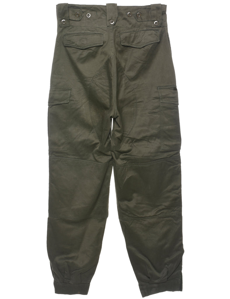 Dark Green Cargo Trousers - W33 L31