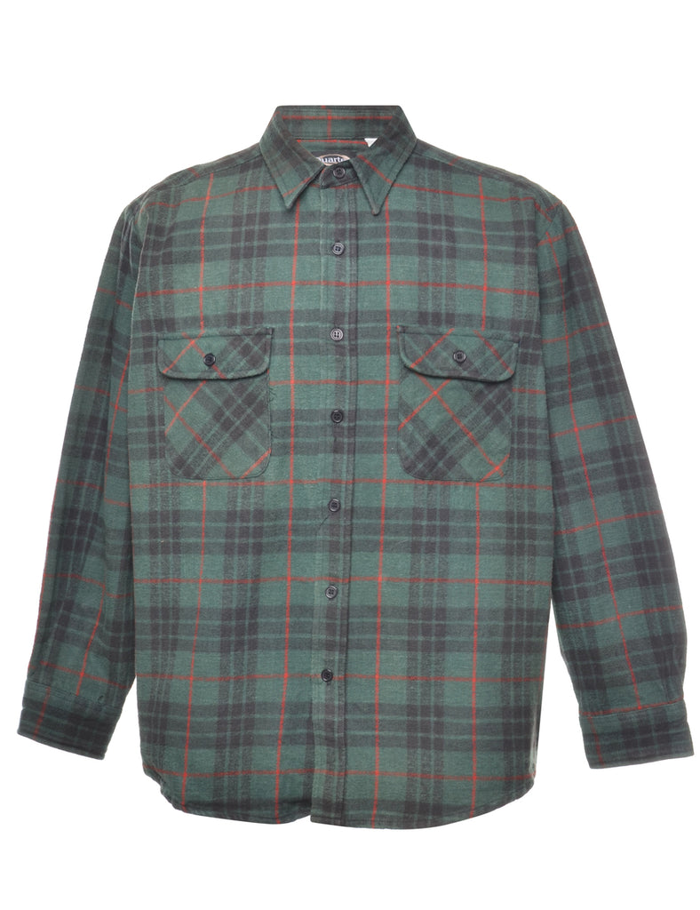 Dark Green Checked Shirt - XL