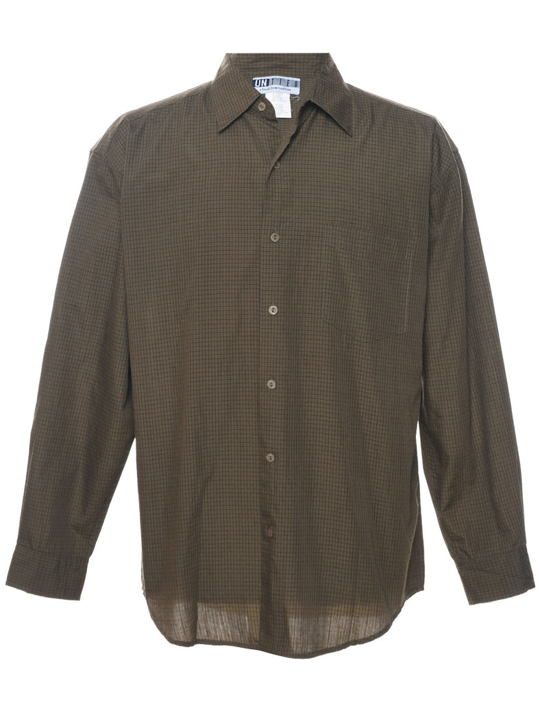 Dark Green Checked Shirt - M