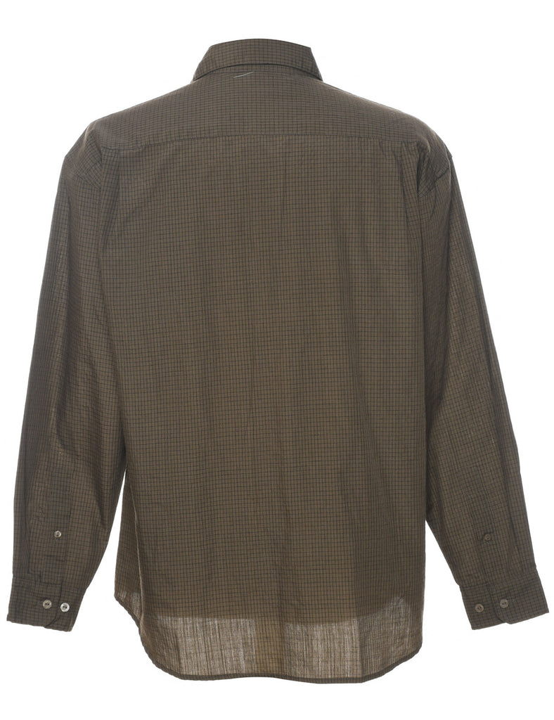 Dark Green Checked Shirt - M