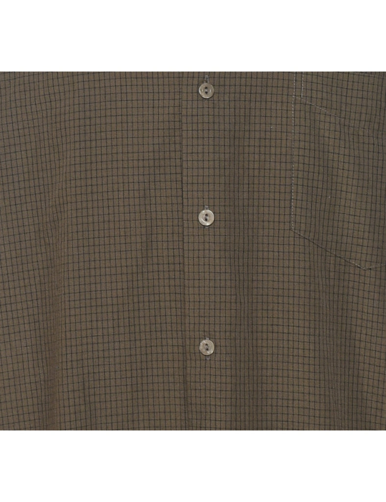 Dark Green Checked Shirt - M