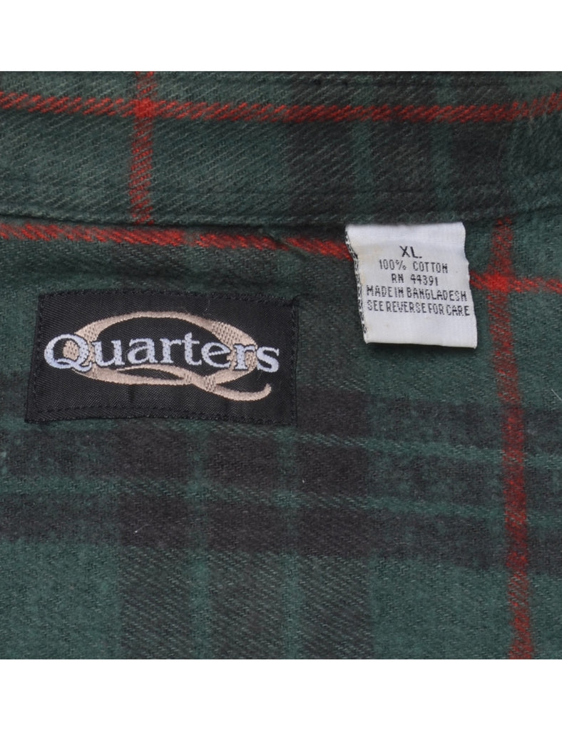 Dark Green Checked Shirt - XL