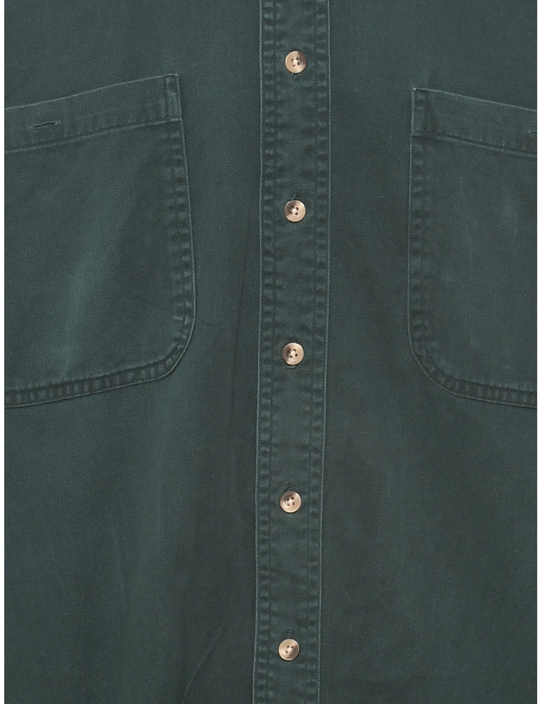 Dark Green Denim Shirt - L
