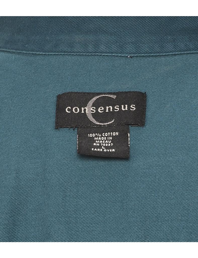 Dark Green Denim Shirt - L