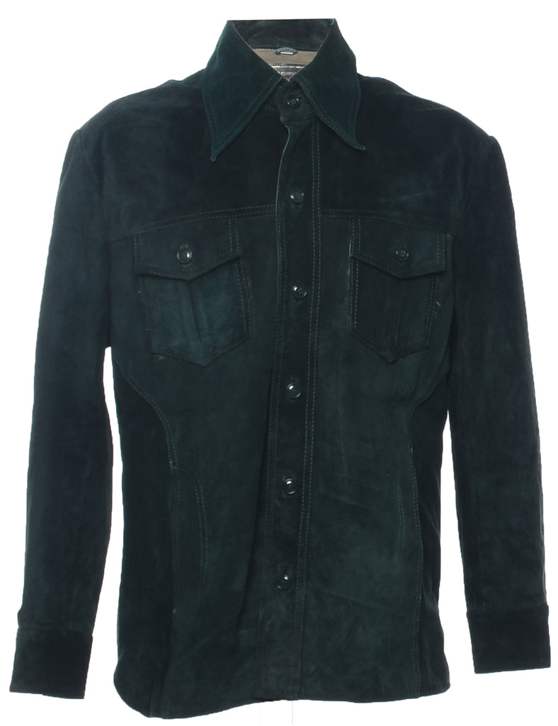 Dark Green Suede Jacket - XL