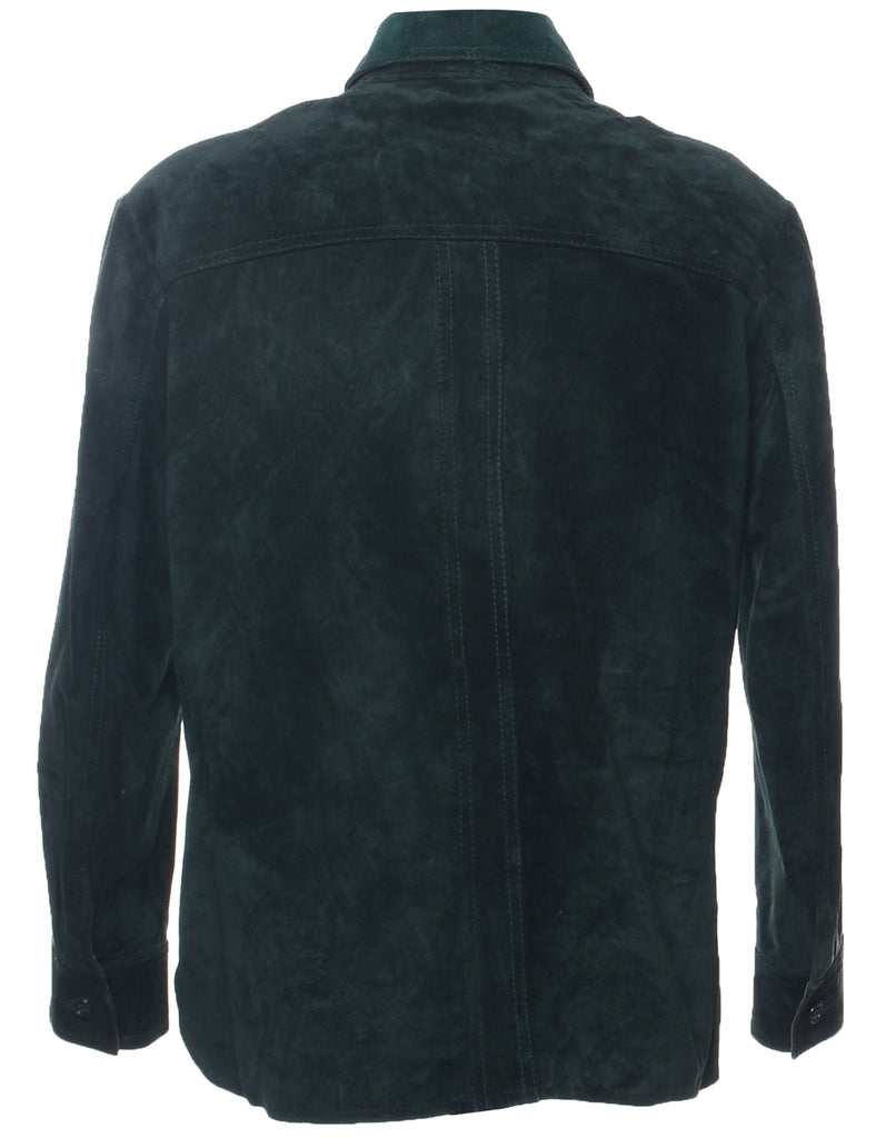 Dark Green Suede Jacket - XL
