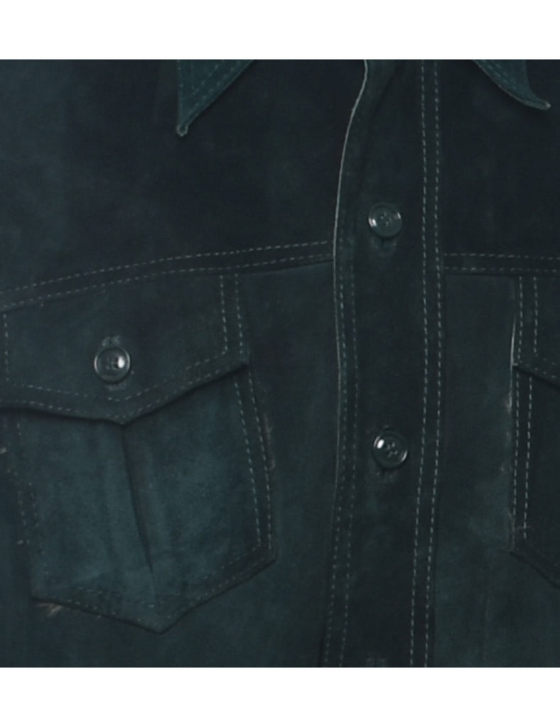Dark Green Suede Jacket - XL