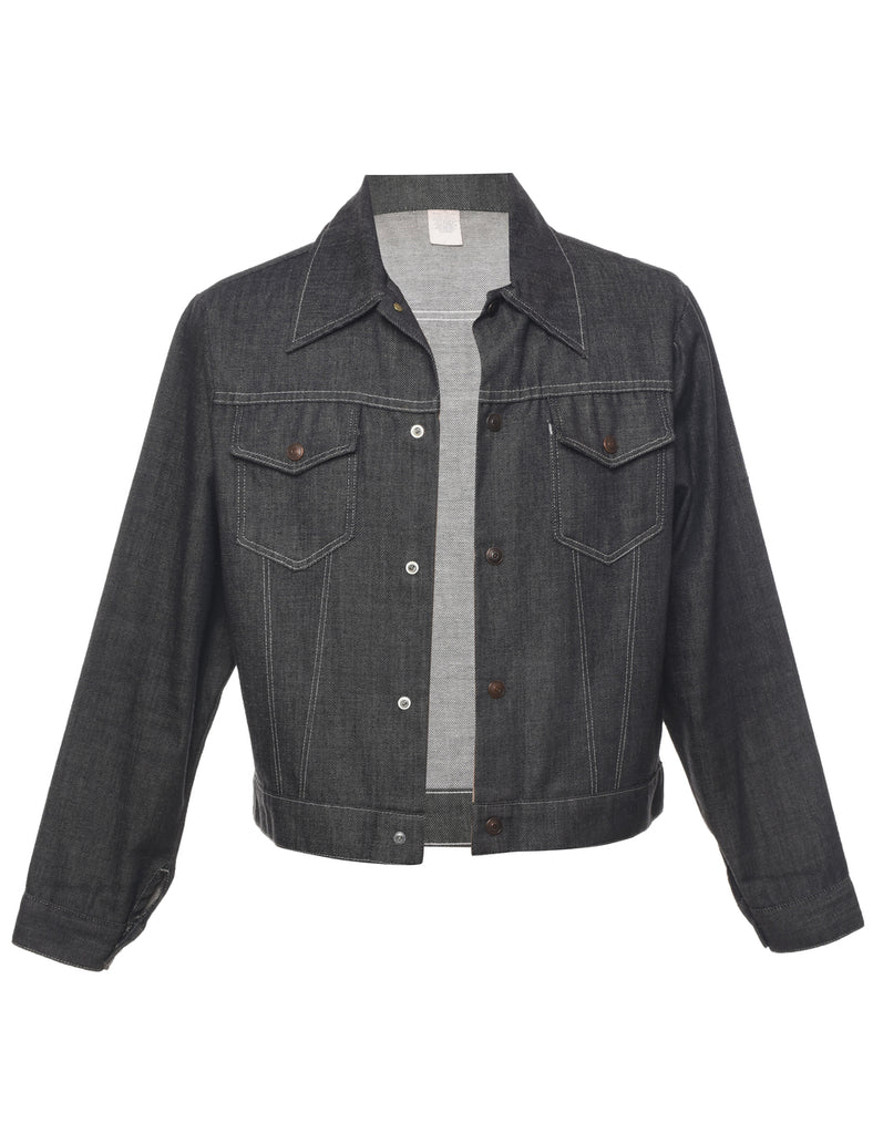 Dark Grey Denim Jacket - S