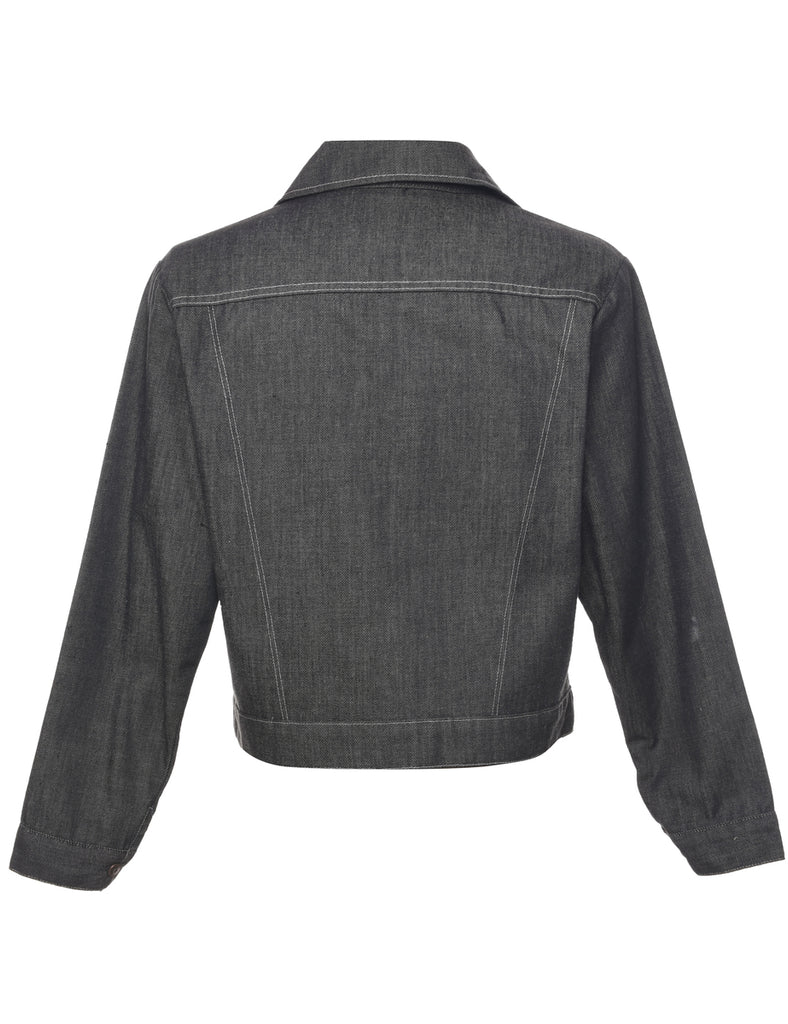Dark Grey Denim Jacket - S