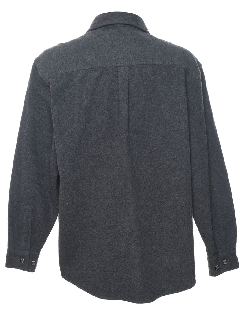 Dark Grey Flannel Shirt - L