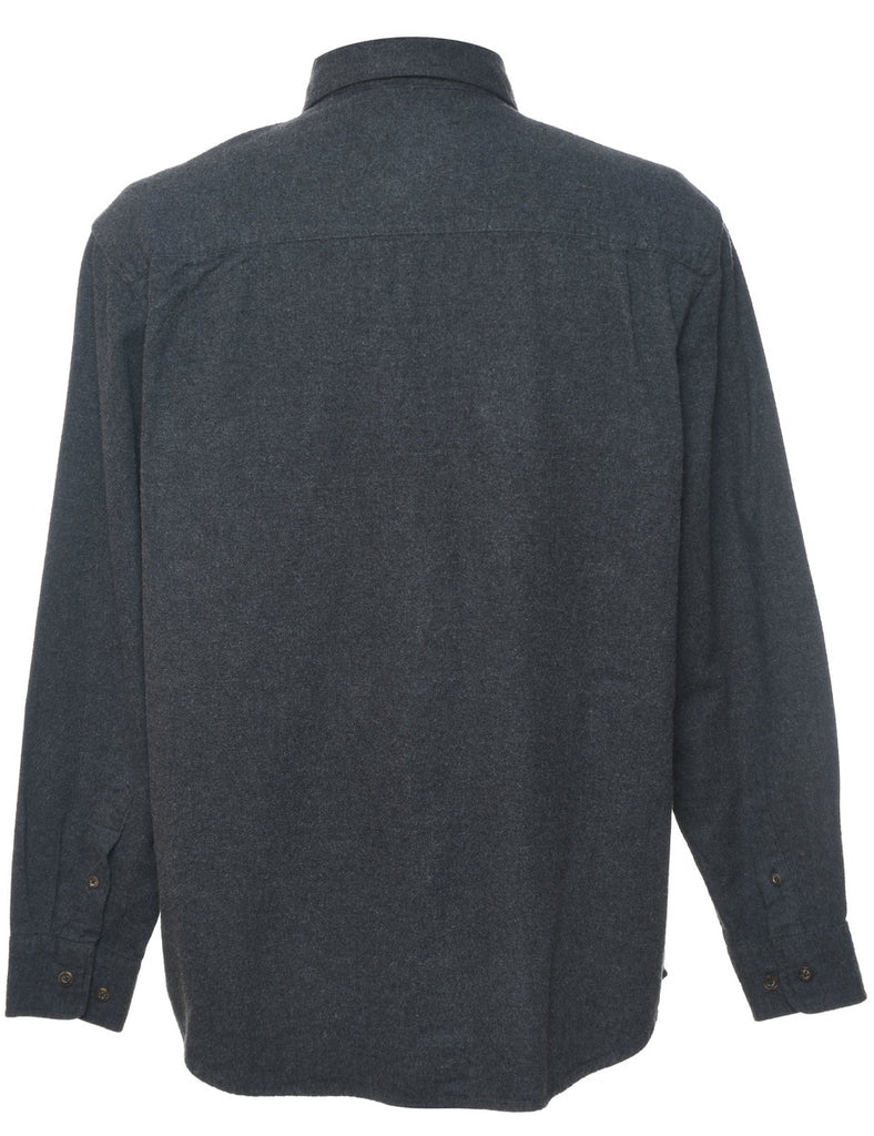 Dark Grey Flannel Shirt - L