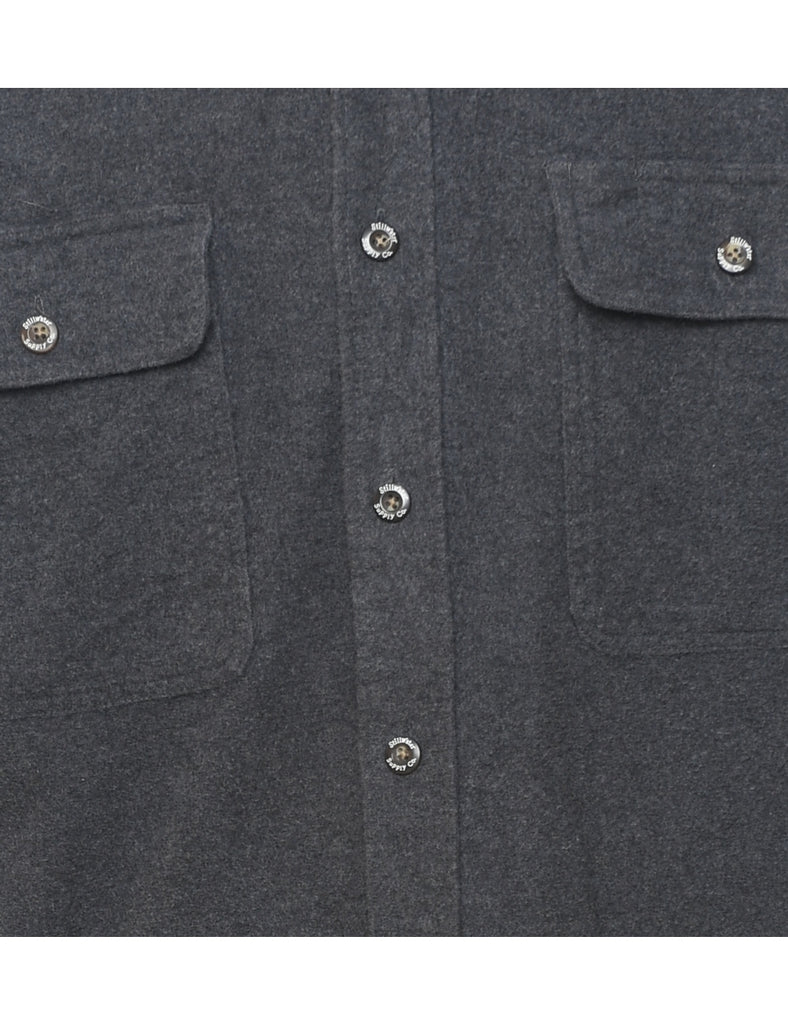 Dark Grey Flannel Shirt - L