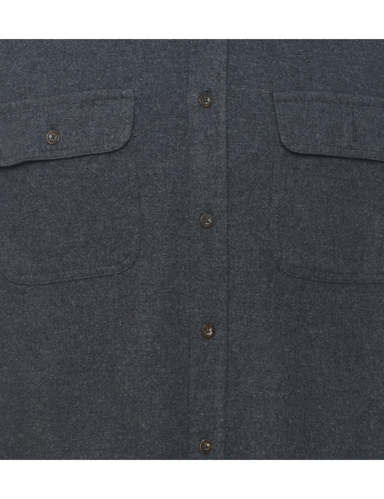 Dark Grey Flannel Shirt - L