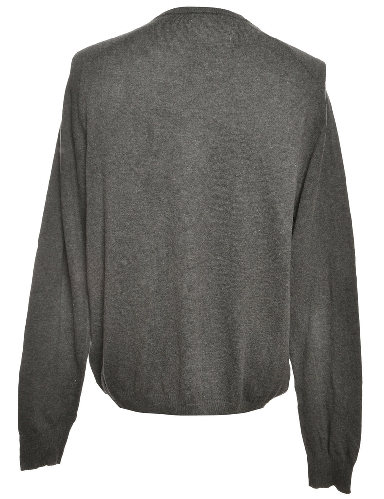 Dark Grey Penguin Jumper - L