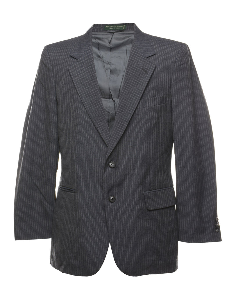 Dark Grey Pinstriped Blazer - L