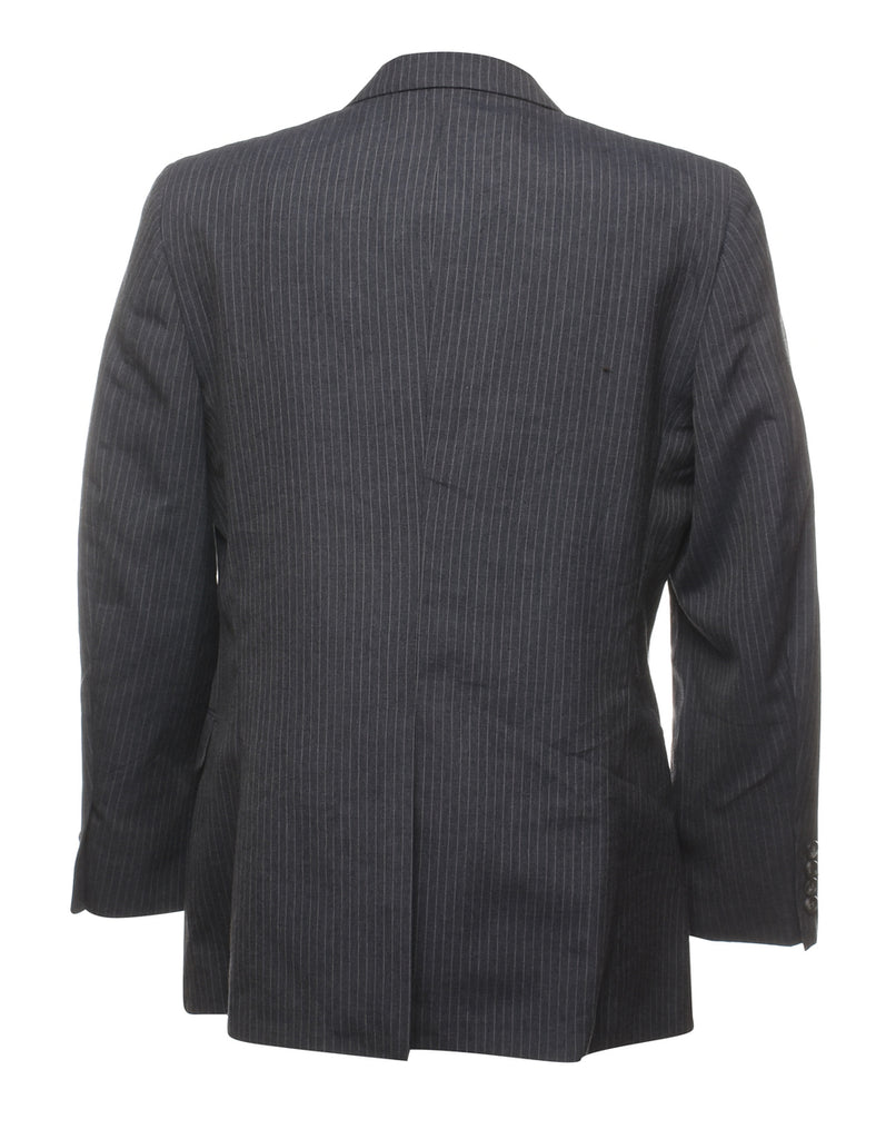 Dark Grey Pinstriped Blazer - L
