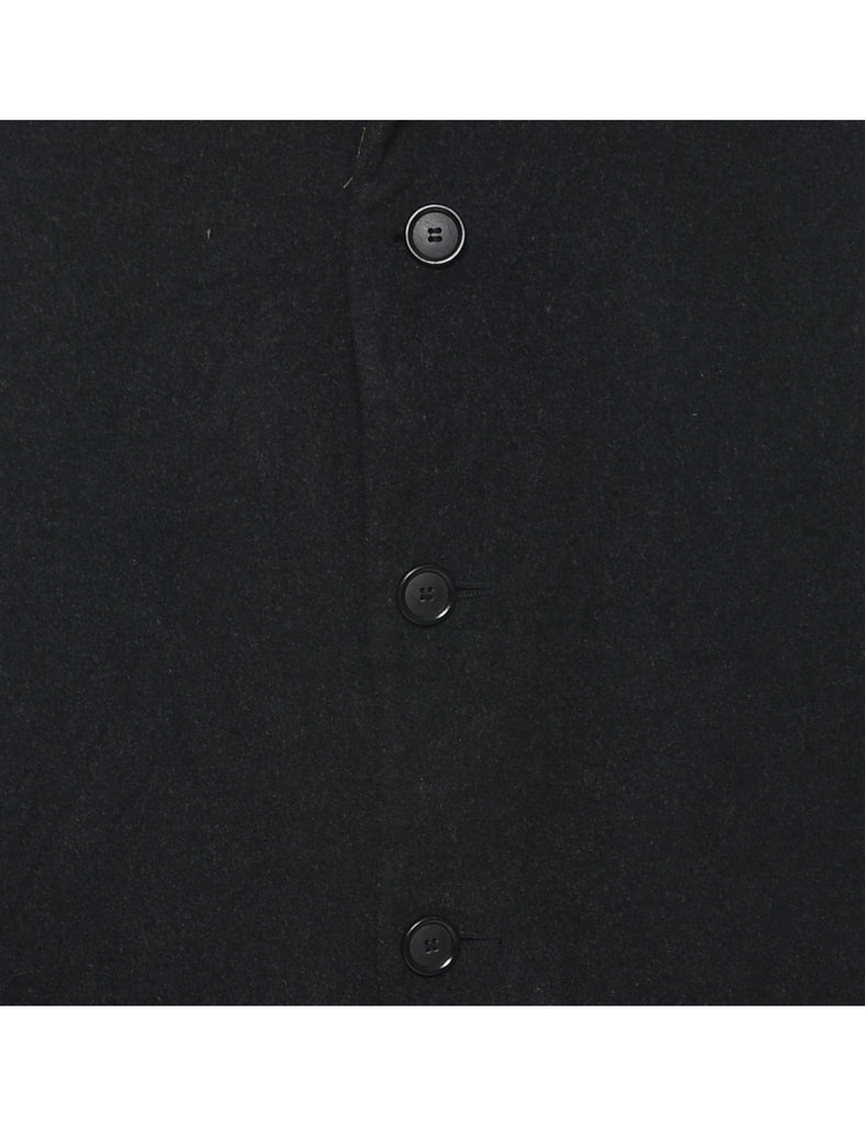 Dark Grey Wool Coat - L