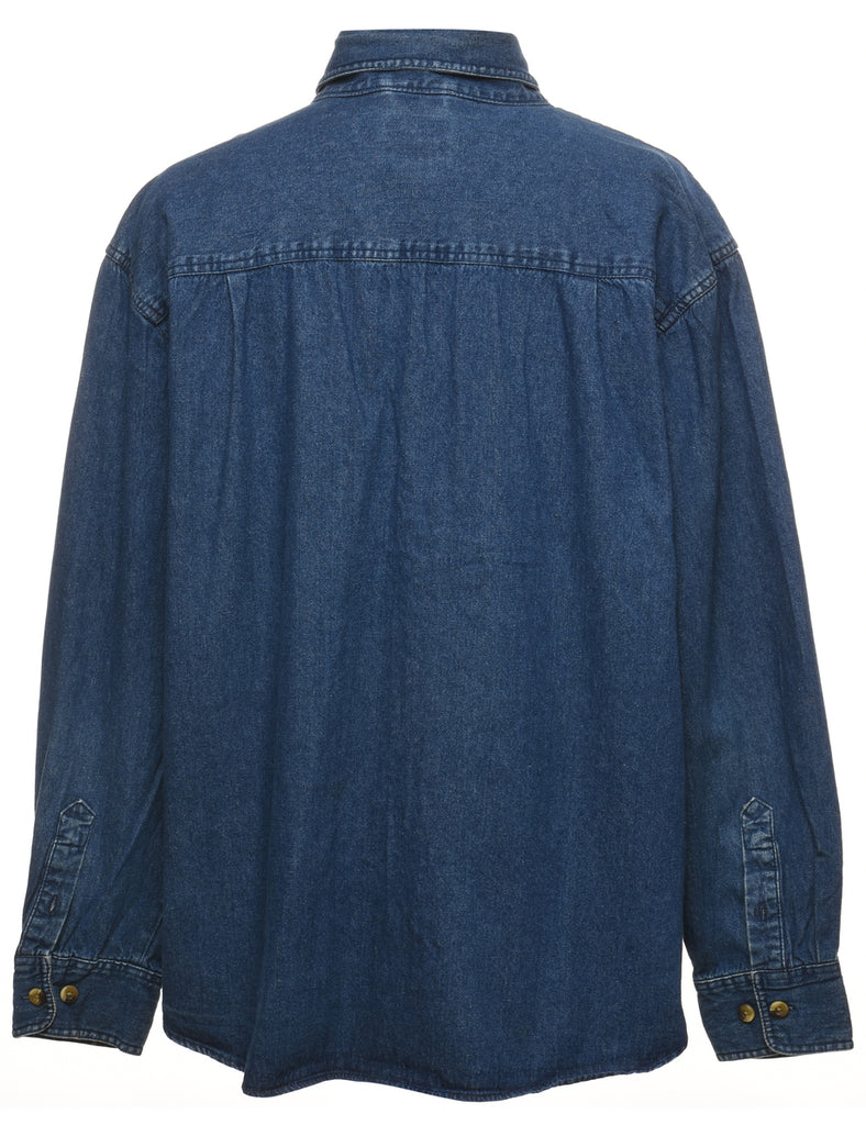 Dark Wash Denim Shirt - XL