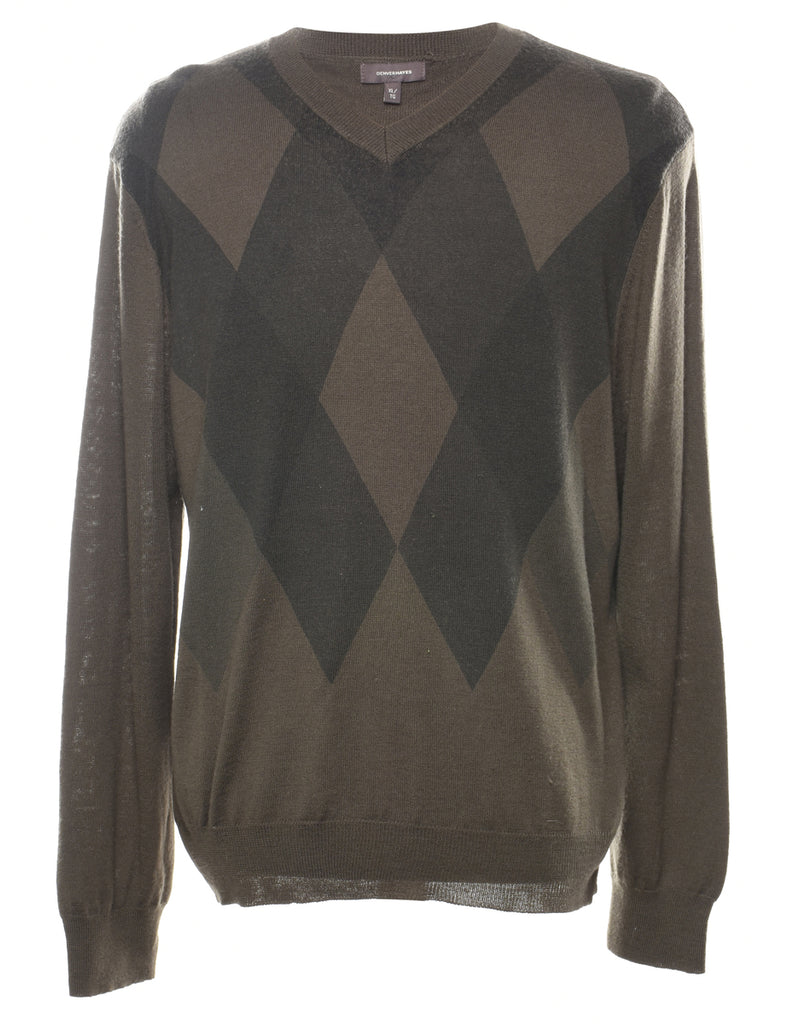 Denver Hayes Harlequin Pattern Jumper - XL