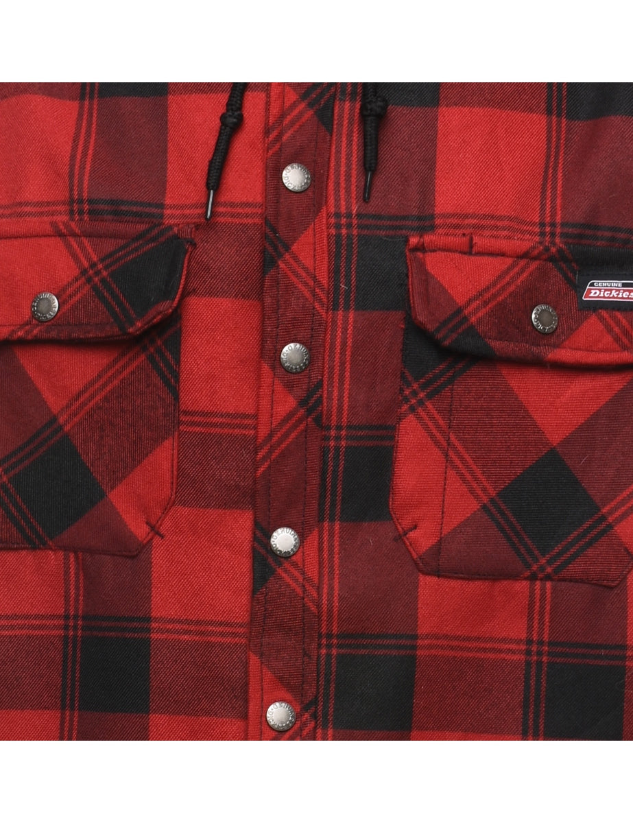 Men s Dickies Dickies Black Red Checked Jacket Red M Beyond Retro