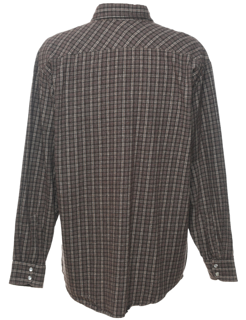 Dickies Checked Grey & White 1990s Shirt  - L