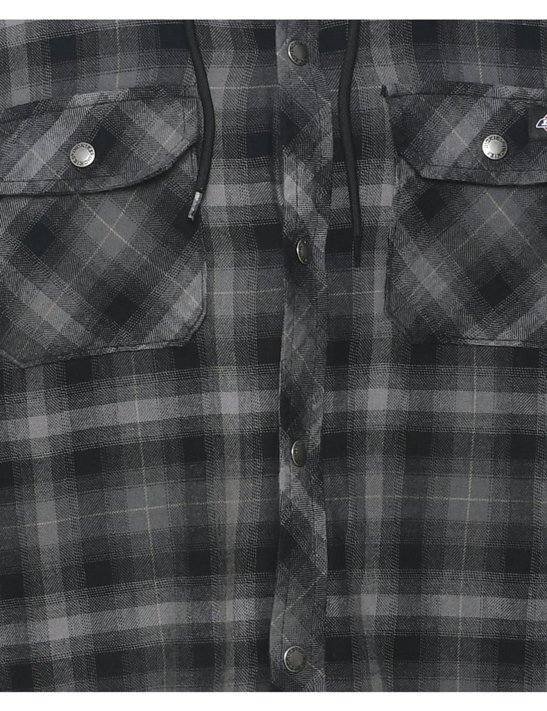 Dickies Hooded Workwear Checked Shirt - XL