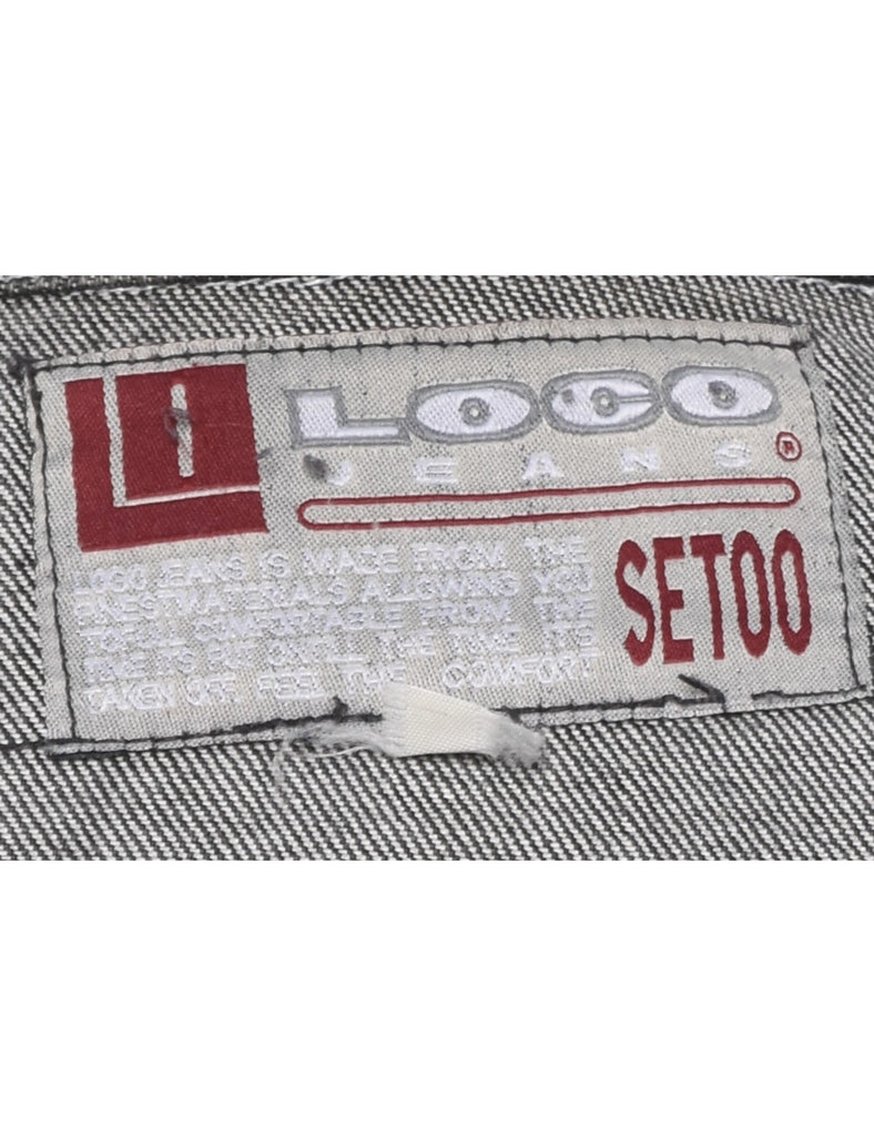 Distressed Denim Jacket - XL