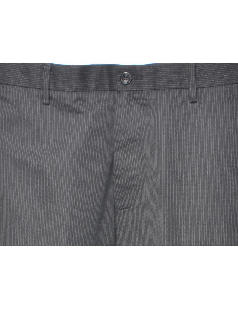 Dockers Pinstriped Black Suit Trousers - W36 L32
