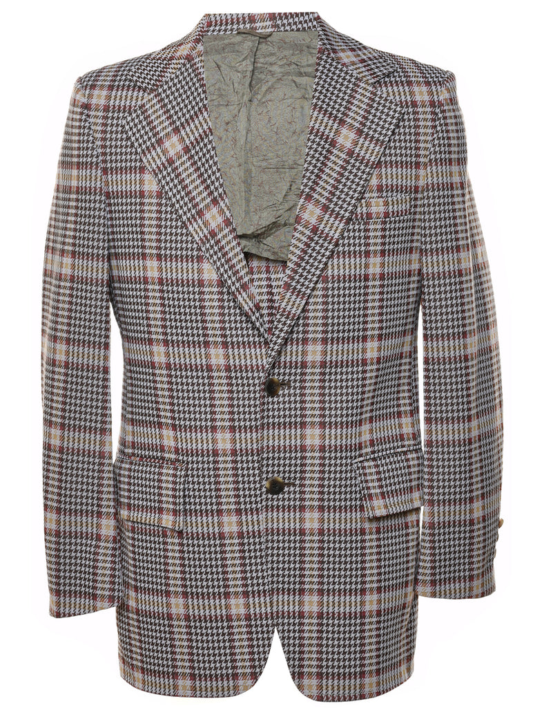 Dogtooth Multi-Colour Blazer - M