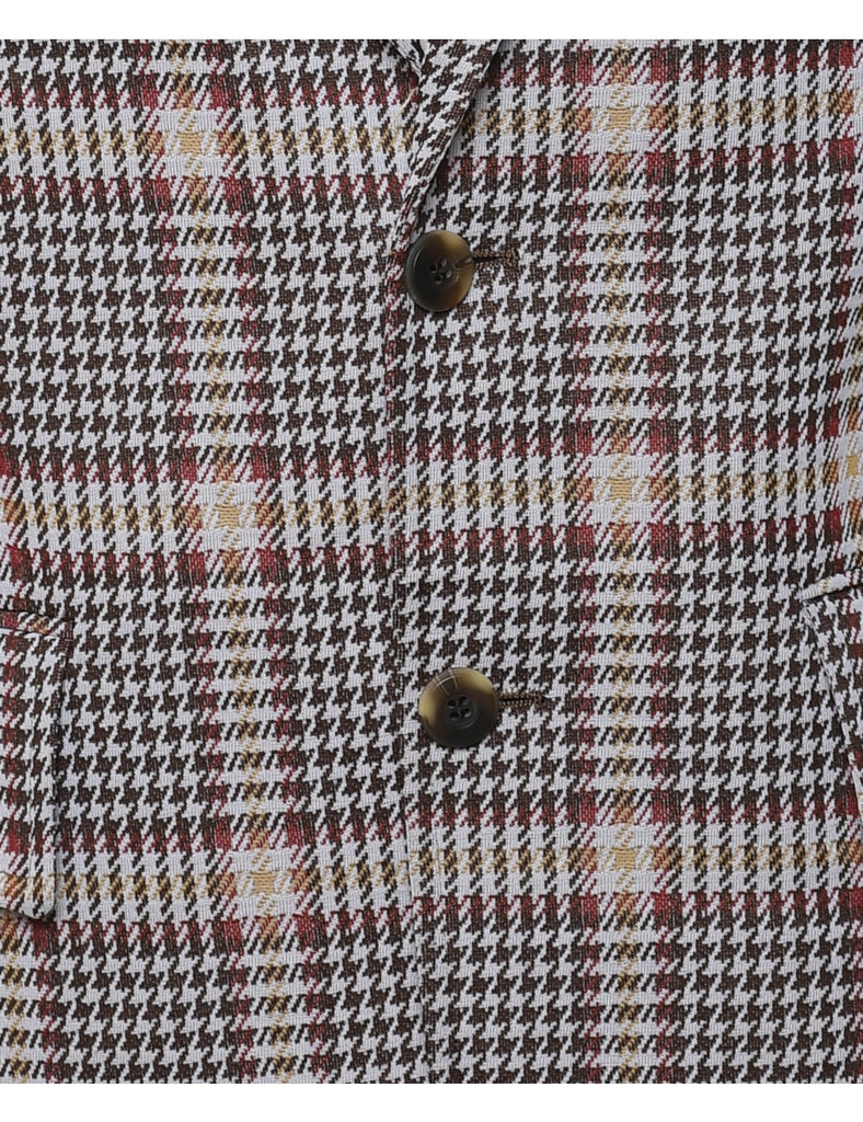 Dogtooth Multi-Colour Blazer - M