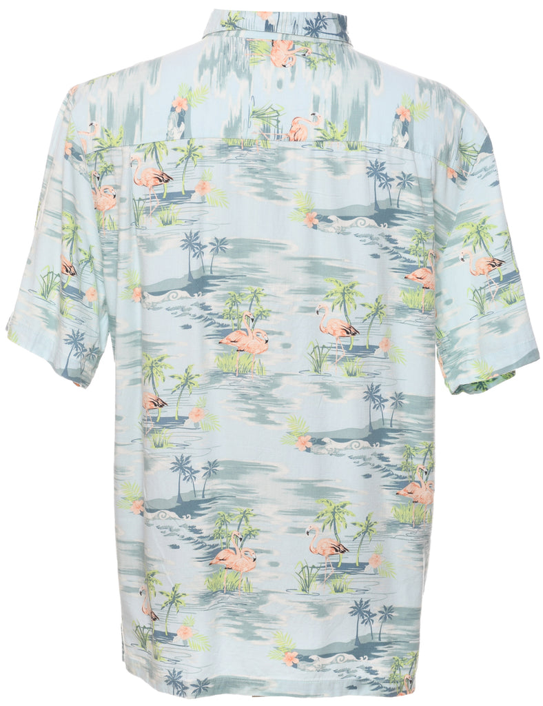 Duck Print Multi-colour Hawaiian Shirt - XL