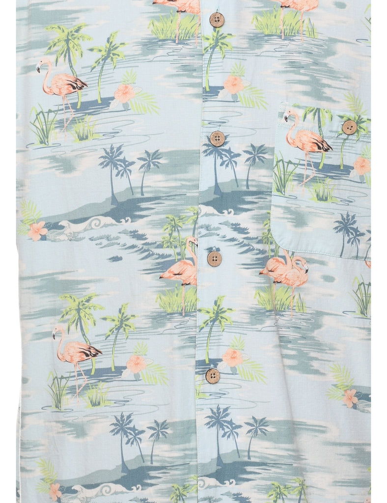 Duck Print Multi-colour Hawaiian Shirt - XL