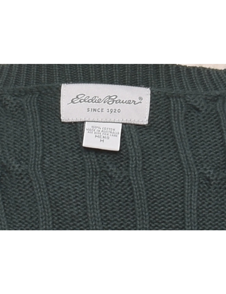 Eddie Bauer Cable Knit Jumper - M