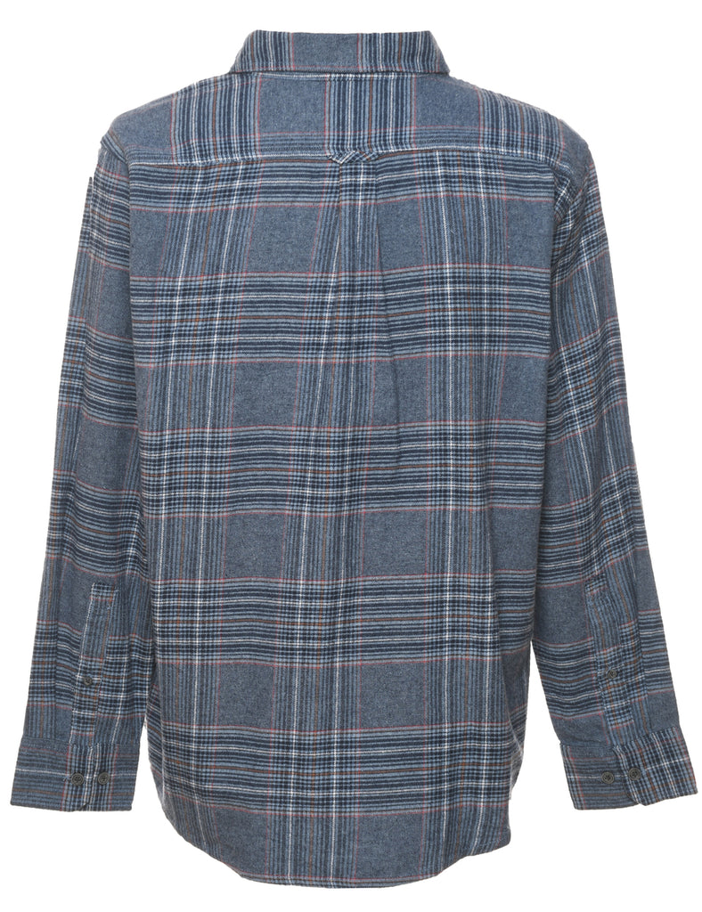 Eddie Bauer Checked Blue Shirt - L