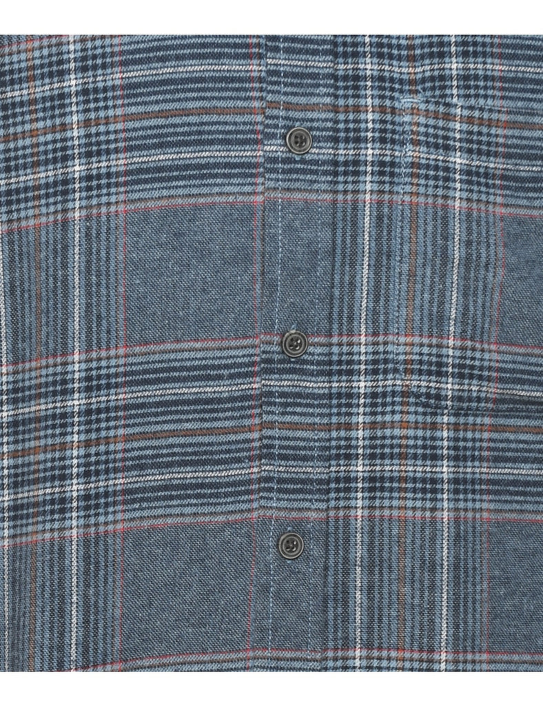 Eddie Bauer Checked Blue Shirt - L