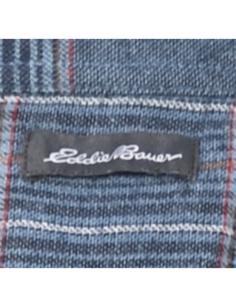 Eddie Bauer Checked Blue Shirt - L