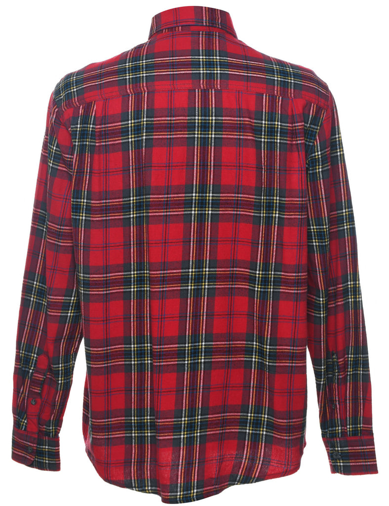 Faded Glory Checked Red Flannel Shirt - M