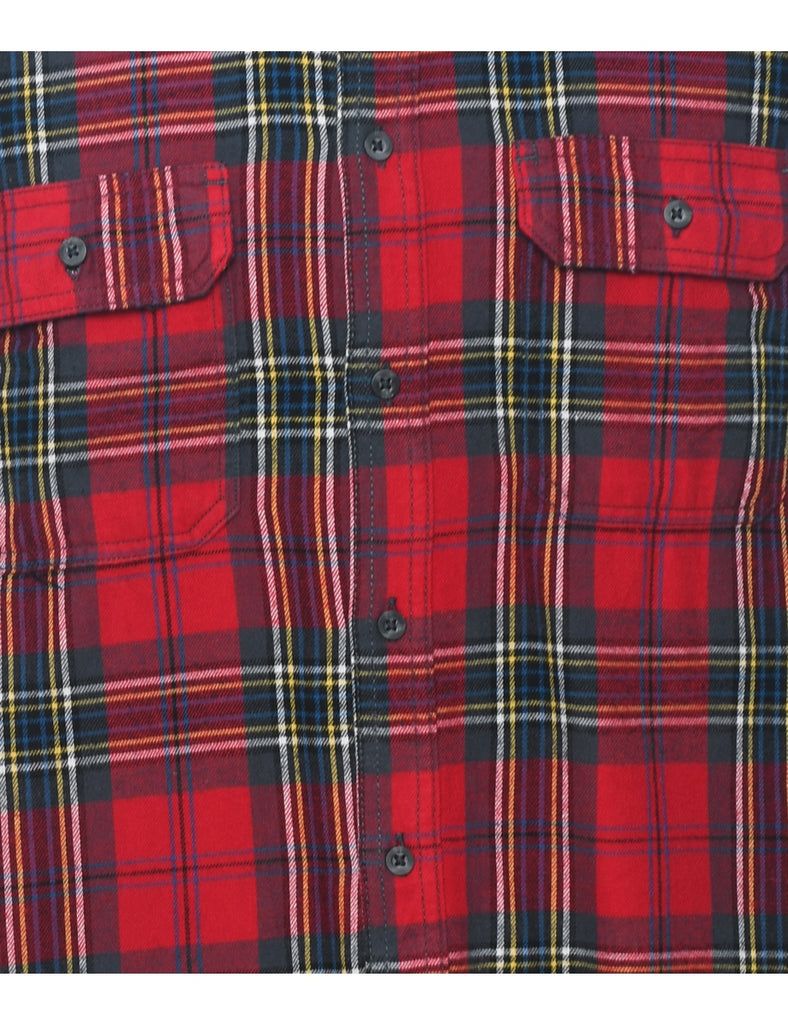 Faded Glory Checked Red Flannel Shirt - M