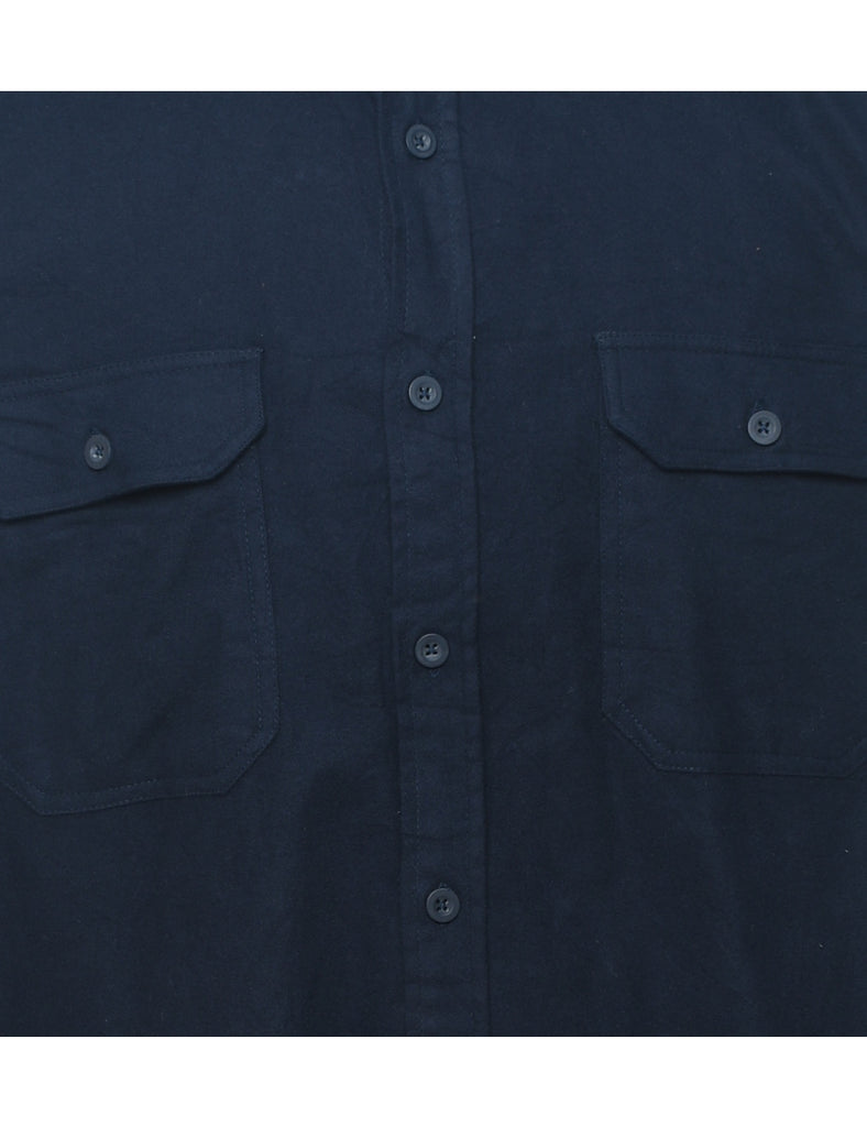 Faded Glory Navy Flannel Shirt - L