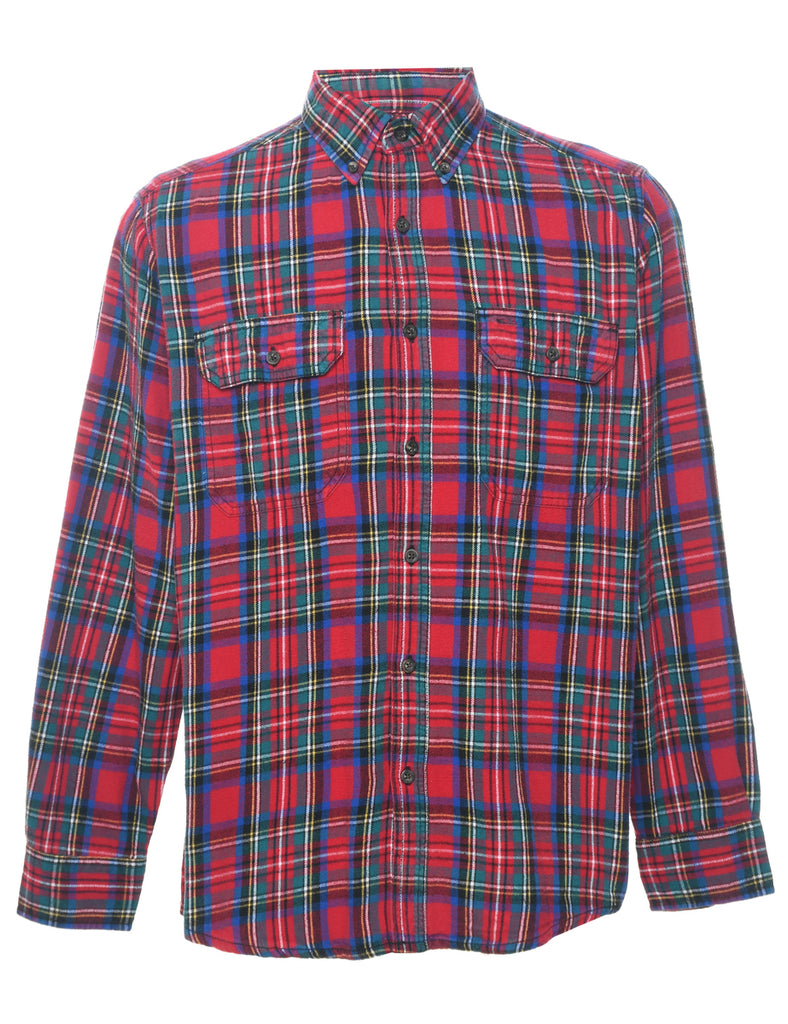 Faded Glory Red Plaid Shirt - M