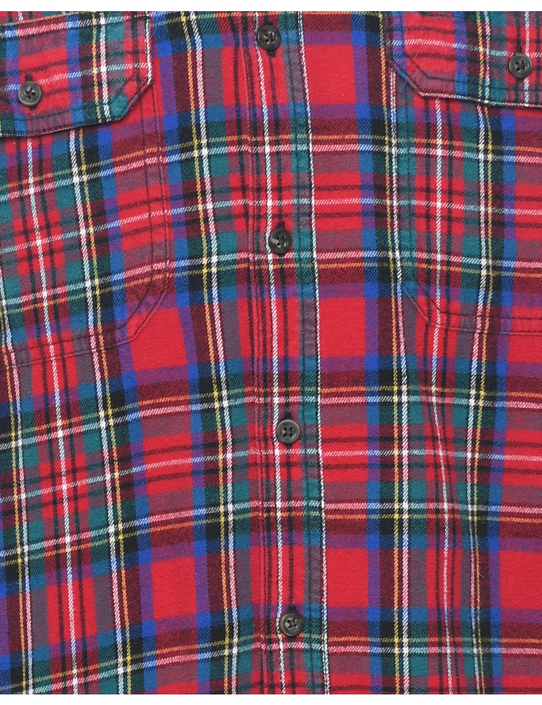 Faded Glory Red Plaid Shirt - M