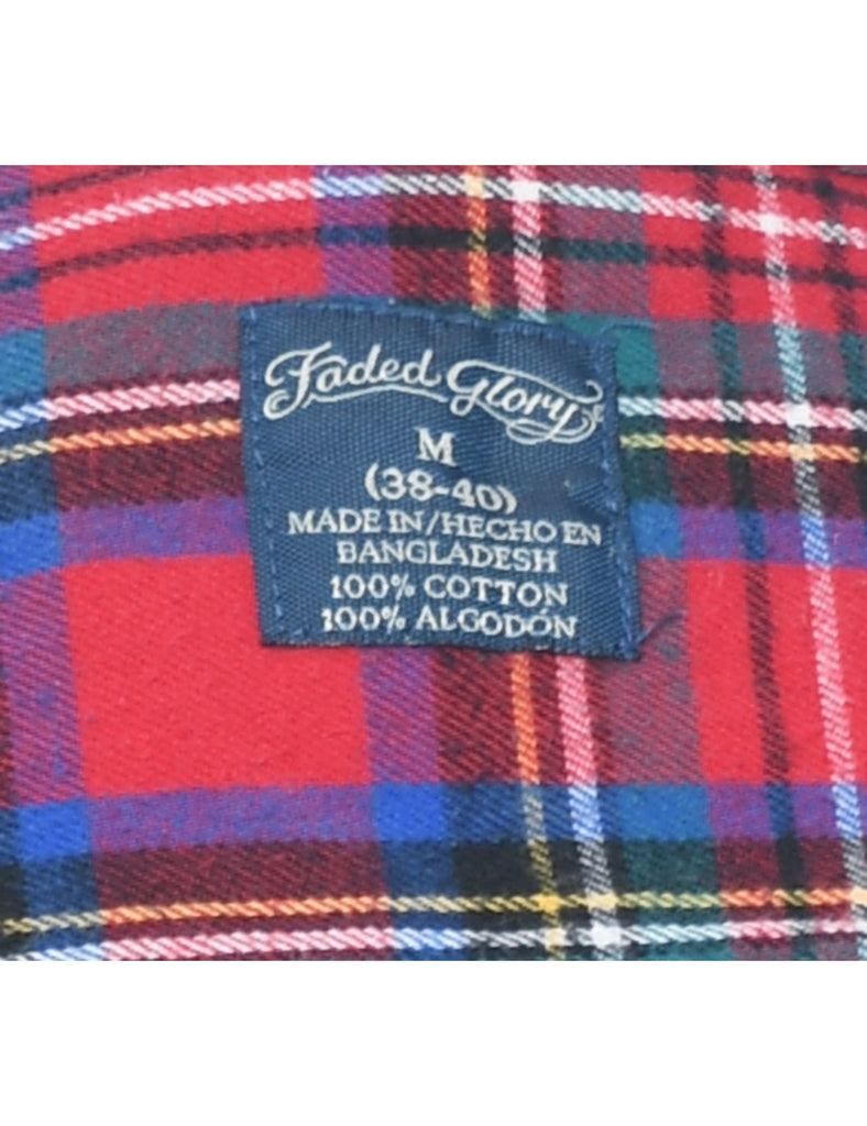 Faded Glory Red Plaid Shirt - M