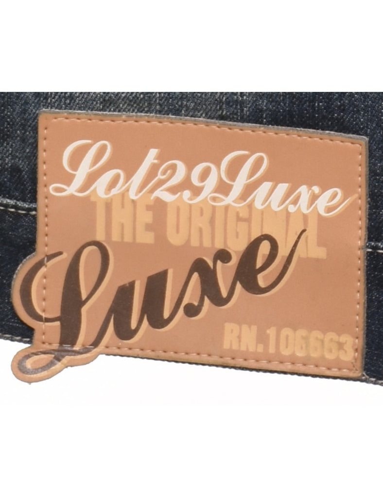 Faded Wash Lot 29 1990s Cartoon Design Denim Jacket - XL