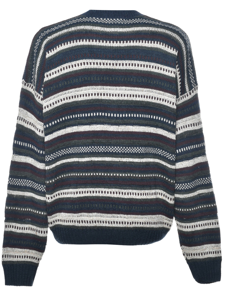 Fairisle Knit Cardigan - L