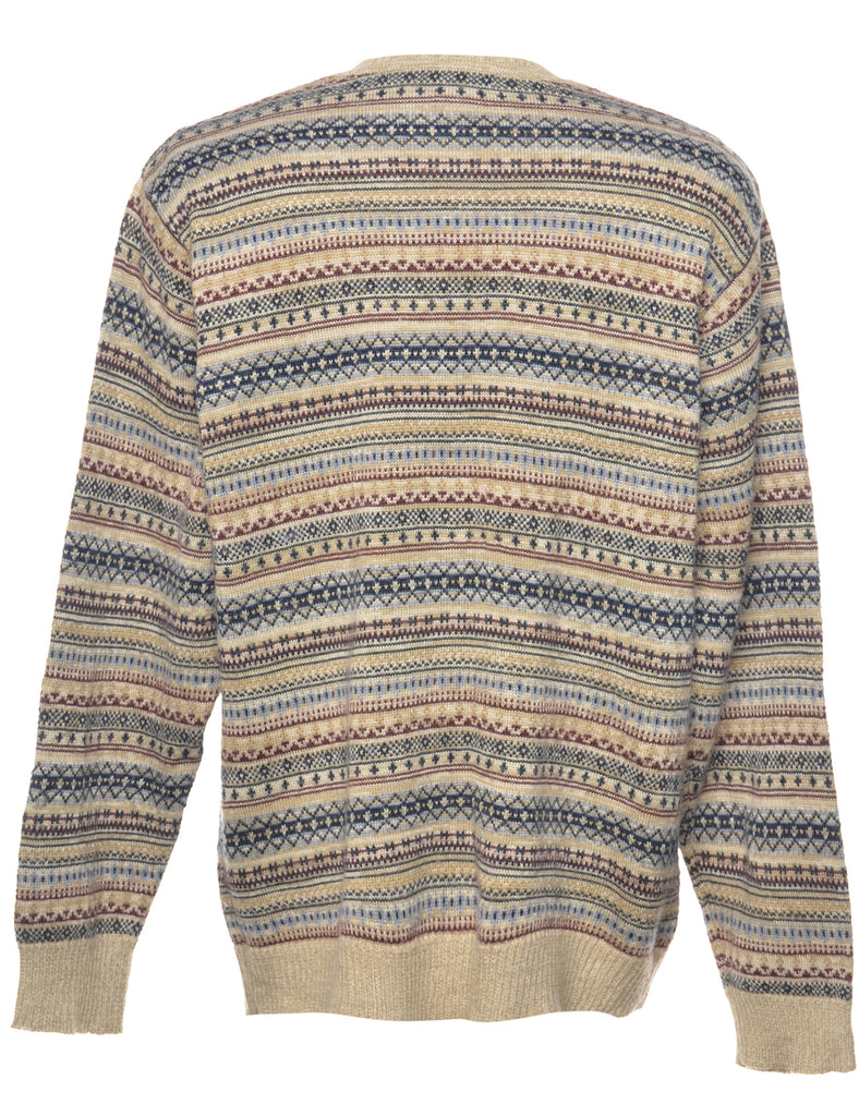 Fairisle Knit Jumper - L