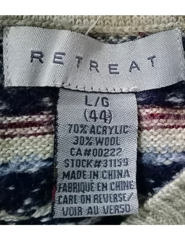 Fairisle Knit Jumper - L
